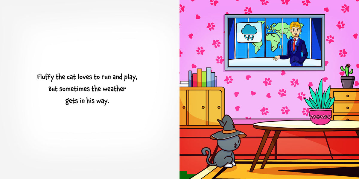 Fluffy’s Wild Weather — spread 1